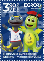 Poland 2023 III European Games Krakow - Lesser Poland 2023, Official Mascots MNH** New!!! - Neufs