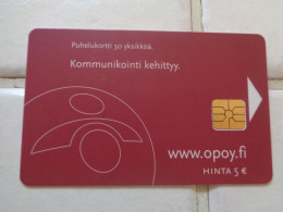 Finland Phonecard OPOY E11c - Finland