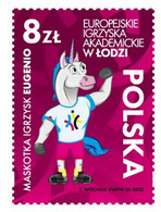 Poland 2022 / European Academic Games In Łódź, The Unicorn Eugenio, Sport MNH** New!!! - Unused Stamps