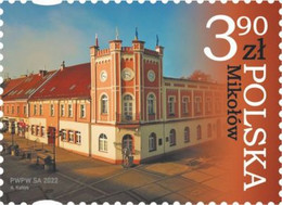 Poland 2022 / Mikołów, Neo-Renaissance Town Hall Of Mikolow, Architecture, Old Town MNH** Stamp - Nuevos