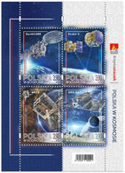 Poland 2022 / Poland In Space, EarthCARE, BRITE Missions, Satellites, Orbiters MNH** Block - Unused Stamps