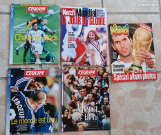 5 Magazine Champion Du Monde 1998 Football VSD L'Equipe Match Juillet 1998 Merci Les Bleus, Le Monde Est Bleu - Sport