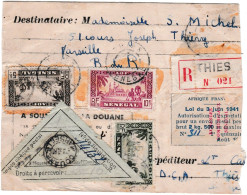 Carton D'expédition De Thies, Sénégal Avec Affranchissement Et Vignettes - Covers & Documents