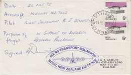 Ross Dependency  Antarctic Flight In Support Antarctic Research Programme Signature 26 NOV 1975  (ZO241) - Storia Postale