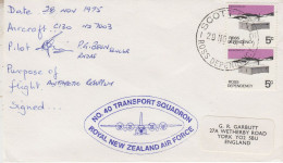 Ross Dependency  Antarctic Flight Antarctic Resupply 28 NOV 1975  (ZO242) - Cartas & Documentos