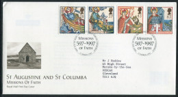 1997 GB Missions Of Faith, Saint Augustine & Saint Columba First Day Cover  - 1991-2000 Dezimalausgaben