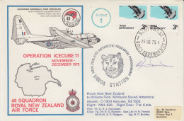 Ross Dependency 1975 Operation Icecube 11 Signature  Ca Scott Base 26 NO 1975 (ZO243) - Storia Postale