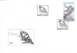 FDC 743 Czech Republic Legends Of The Masaryk Ring Frantisek Stastny, Winner 2012 - Motos