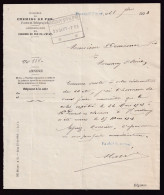 DDFF 778 - Chemins De Fer De L' Etat - Courrier Du Chef De Station De MASNUY ST PIERRE 1903- Cachet De La Gare - Andere & Zonder Classificatie