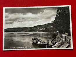 AK Waldshut Tiengen Rheinpartie Mit Fähre 1935 - Waldshut-Tiengen