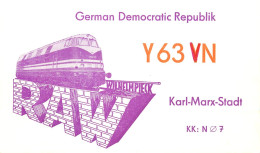 German Democratic Republic Radio Amateur QSL Card Y03CD Y63XN 1985 - Radio Amatoriale