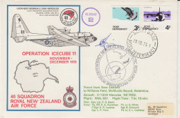 Ross Dependency 1975 Operation Icecube 11 Signature  Ca Scott Base 28 NO 1975 (ZO244) - Covers & Documents