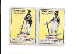 KB1932 - VIGNETTES ENGAGEZ VOUS -  CORPS FRONTIERE - TROUPES COLONIALES - Vignettes Militaires