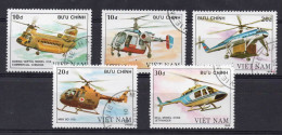 Timbres Thèmes Transport Hélicoptères - Helikopters