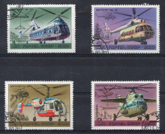 Timbres Thèmes Transport Hélicoptères - Helikopters