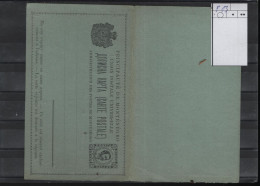 Montenegro Michel Cat.No. Postal StatP 13 Unused - Montenegro