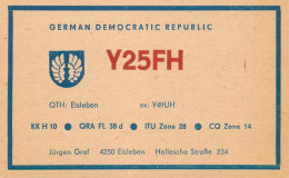 German Democratic Republic Radio Amateur QSL Card Y03CD Y25FH 1983 - Radio Amatoriale