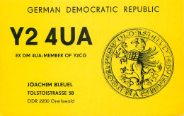 German Democratic Republic Radio Amateur QSL Card Y03CD Y24UA 1983 - Radio Amatoriale