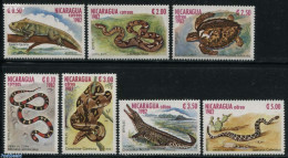 Nicaragua 1982 Reptiles 7v, Mint NH, Nature - Crocodiles - Reptiles - Snakes - Turtles - Nicaragua