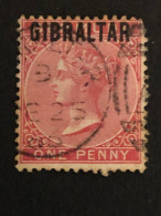 GIBRALTAR SG 2. 1d Rose Red   See Scan CV £6 - Gibraltar