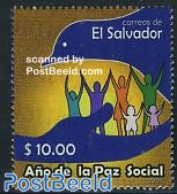 El Salvador 2007 Social Peace 1v, Mint NH, History - Nature - Peace - Birds - El Salvador