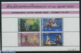Thailand 1973 International Letter Week S/s, Mint NH, Art - Fairytales - Märchen, Sagen & Legenden