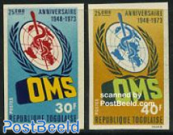 Togo 1973 World Health Organisation 2v Imperforated, Mint NH, Health - Health - Togo (1960-...)