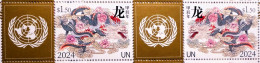 ONU - UNITED NATIONS 2024 - NATIONS UNIES - NEUFS** 2T - LUNAR YEAR OF THE DRAGON - ANNEE LUNAIRE DU DRAGON- MNH - Nuevos