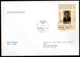 DDR, FDC Block "175. Geburtstag Von Heinrich Heine" - Sonstige & Ohne Zuordnung