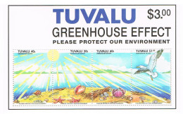 Tuvalu: Umweltschutz; Satz Und Block - Umweltschutz Und Klima