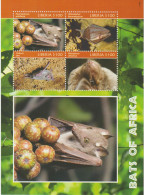 Liberia: Fledermäuse  Kleinbogen Und Block - Chauve-souris