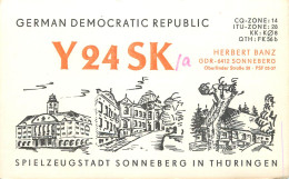 German Democratic Republic Radio Amateur QSL Card Y03CD Y24SK 1984 - Radio Amatoriale