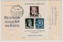 DDR - FDC: Schillerblock Auf Schmuckumschlag - Sonstige & Ohne Zuordnung