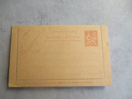 ENTIER POSTAL CARTE LETTRE AVEC  CARTE REPONSE  MOUCHON - Cartoline-lettere