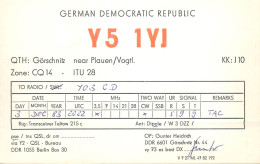 German Democratic Republic Radio Amateur QSL Card Y03CD Y51YJ 1983 - Radio Amatoriale