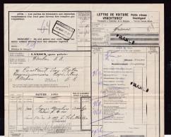 DDFF 789 - Chemins De Fer De L' Etat - Lettre De Voiture Cachet De Gare LANDEN 1920 - Exp.Syndicat Agricole , Belot - Andere & Zonder Classificatie