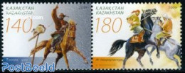 Kazakhstan 2009 National Games, Horses 2v [:], Mint NH, Nature - Sport - Horses - Sport (other And Mixed) - Kazachstan