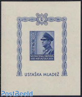 Croatia 1943 Croatic State Imperf. S/s, Mint NH - Croatie