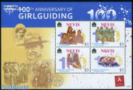 Nevis 2010 100th Ann. Of Girlguiding 4v M/s, Mint NH, Sport - Mountains & Mountain Climbing - Scouting - Klimmen