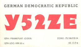 German Democratic Republic Radio Amateur QSL Card Y03CD Y52ZE 1983 - Radio Amatoriale