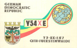 German Democratic Republic Radio Amateur QSL Card Y03CD Y54XE 1985 - Radio Amatoriale