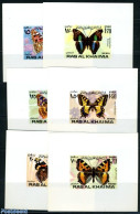 Ras Al-Khaimah 1972 Butterflies 6 S/s, Mint NH, Nature - Butterflies - Ras Al-Khaimah