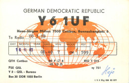German Democratic Republic Radio Amateur QSL Card Y03CD Y61UF 1983 - Radio Amatoriale