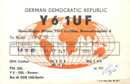 German Democratic Republic Radio Amateur QSL Card Y03CD Y61UF 1983 - Radio Amatoriale