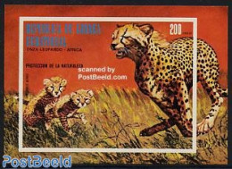 Equatorial Guinea 1974 Leopard S/s, Mint NH, Nature - Animals (others & Mixed) - Cat Family - Equatorial Guinea
