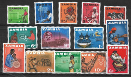 ZAMBIA 1964 Definitives MNH - Zambia (1965-...)