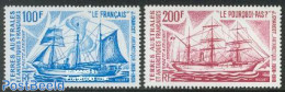 French Antarctic Territory 1974 Ships 2v, Mint NH, Transport - Ships And Boats - Neufs