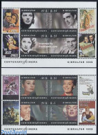 Gibraltar 1995 Film, 2 S/s, Mint NH, Performance Art - Film - Marilyn Monroe - Movie Stars - Cinema
