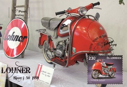 Austria 2019 - Motorbikes - Lohner Sissy, 1957 Carte Maximum - Cartas Máxima