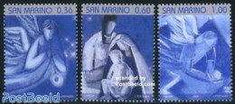 San Marino 2008 Christmas 3v, Mint NH, Religion - Angels - Christmas - Unused Stamps